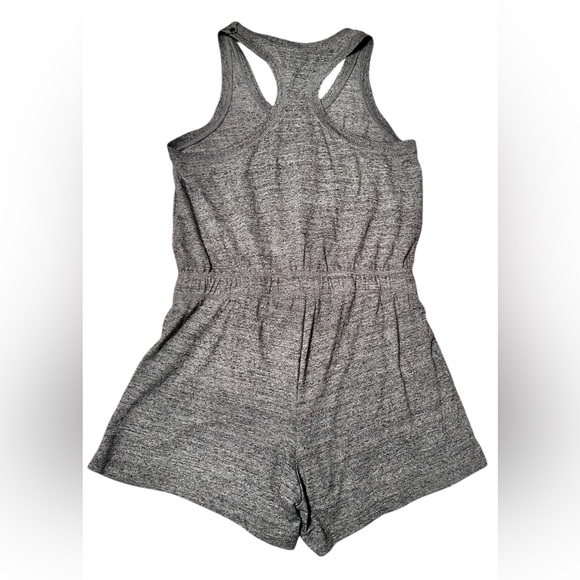 Nike Racerback Drawstring Vintage Style Romper Med Heather Gray EUC - Picture 2 of 8